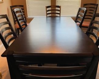 Dining Table with 1 Leaf 8 Chairs