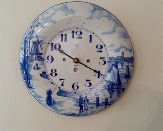 Porcelain Delft Clock