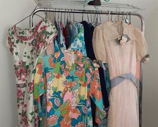 Vintage Dresses.  The dress on the right is a prom dress from 1956
