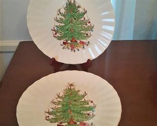 Blue Ridge Southern Potteries Hand Painted Plates and Matching Cups