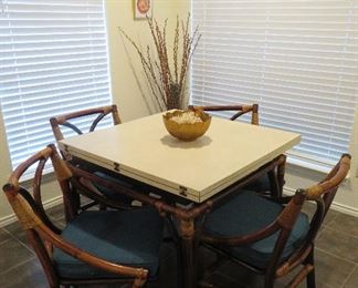 Ficks Reed style game table with chairs