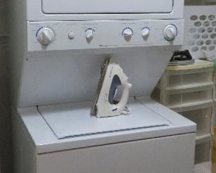 Compact washer/dryer, Rowenta iron