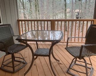 2 swivel chair patio set