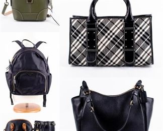 Coack, Kate Spade, Burberry & Dooney purses