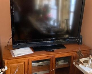 Large Vizio and TV stand