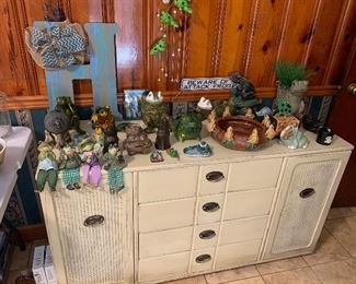 Frog collection/mid century buffet