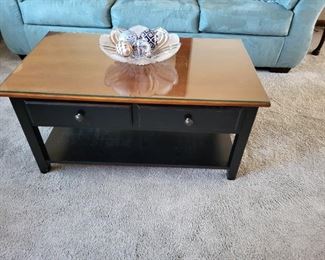 GLASS TOP COFFEE TABLE