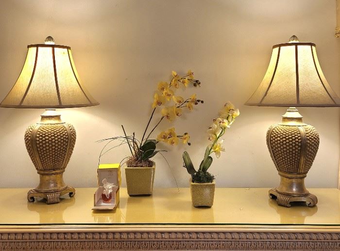 Lalique, Lamps, Orchids