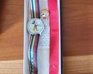 Watches Mickey Mouse