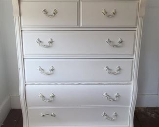 Vintage Tall White dresser