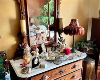 Antique dresser with marble top