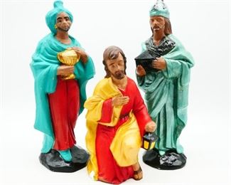 Stoneware Three Wise Men Figurines
