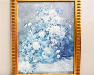 Blue-Tone "Spring Bouquet" Painting Reproduction