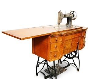 Vintage Rotary Economy Sewing Machine and Table
