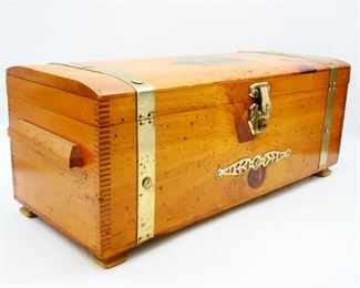 Footed Wooden Chest