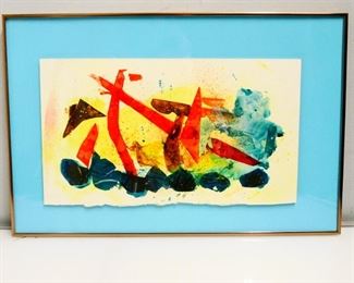 Framed Original Abstract Painting
