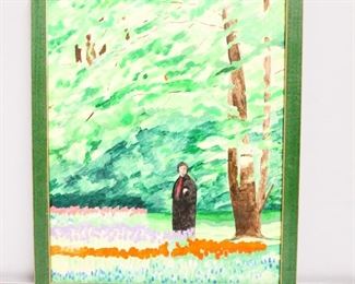 "Among Tulips" Original Painting on Canvas by Dick Stern