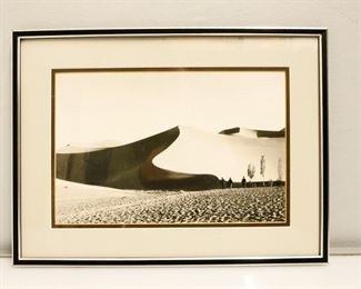 Framed Black and White Sand Dunes Photograph