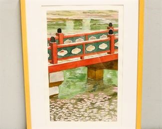 "Seoul Bridge" Watercolor Painting by Dick Stern