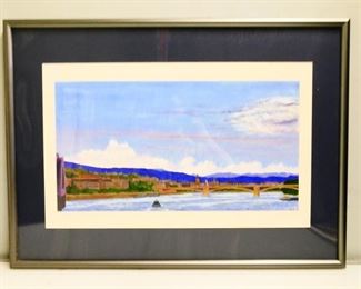 "Danube at Dusk" Painting by Dick Stern