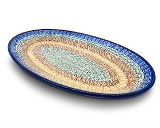 Hand Made Oval Platter by Ceramika Artystyczna