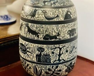 Paul Bellardo ceramic vase. Signed.