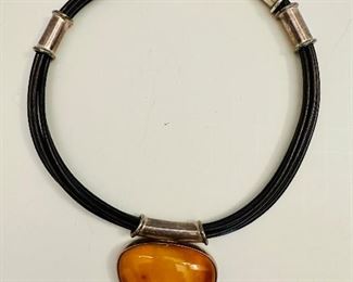 Statement amber jewelry
