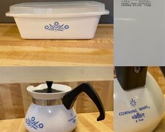 Corning Ware Blue Cornflower P-315-B loaf pan
3 Cup Blue Cornflower Corning Ware Teapot