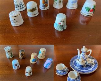 Thimble’s 
Miniature Blue & White Tea Set