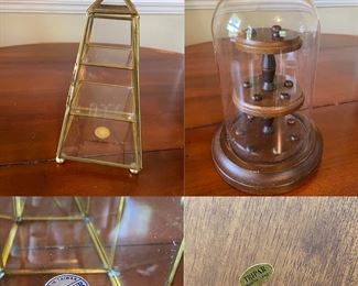 Interpur Glass/Brass Pyramid Display for miniatures 
Tripar Wood/Glass Dome Display for miniatures