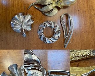 Vintage signed Brooches Sarah Coventry & Trifari 