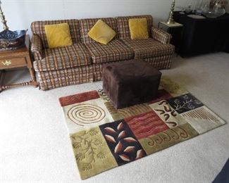Couch, Ottoman, Rug