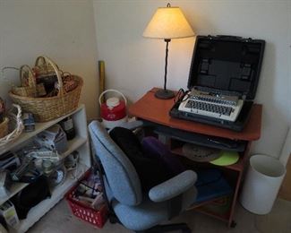 Computer Desk on Wheels, Type Writer