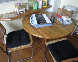 Mid Century Modern Kitchen Table with Three Chairs