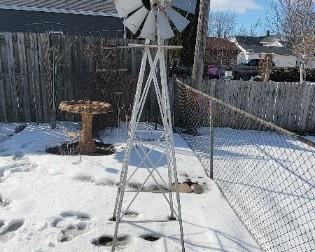 Out door metal windmill