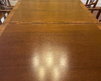 Antique Solid Walnut Dining Room Table 
