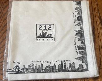RARE Fish’s Eddy Homer Laughlin NYC Skyline Cloth Napkins
