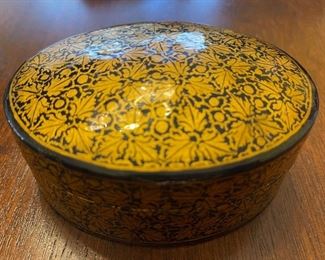 Lacquer Hand Painted Trinket Box