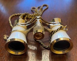 White and Gold Opera Glasses