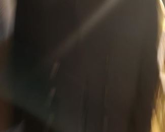 Black glama full length coat