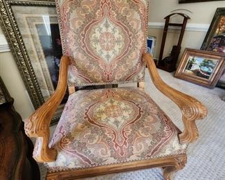 Ethan Allen French Style Accent Chair with nail head trim (pair available)