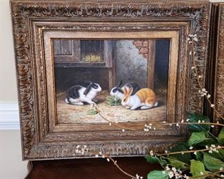 Rabbit Oil Painting