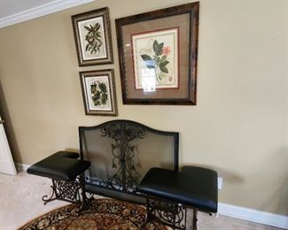 Fireplace Fenders, Fireplace Screen and Botanical Prints
