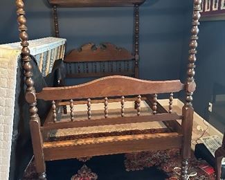 19th Century Walnut canopy bed