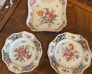 Dresden Germany Plates and Bowl