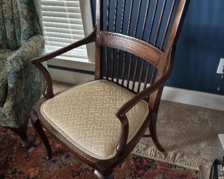 Antique Queen Anne arm chair