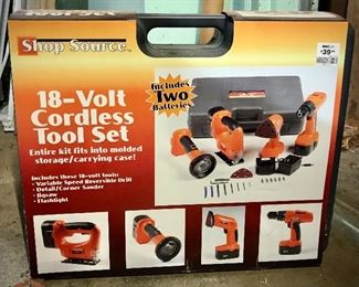 Shop Source Cordless Tool Set 