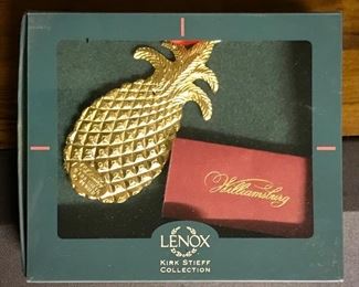 Lenox Williamsburg Kirk Stieff Collection Pineapple Ornament 