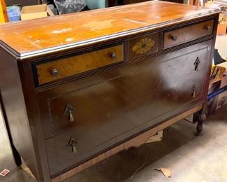 Vintage walnut dresser