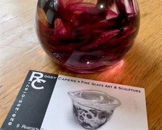 Art glass signed and dated on bottom